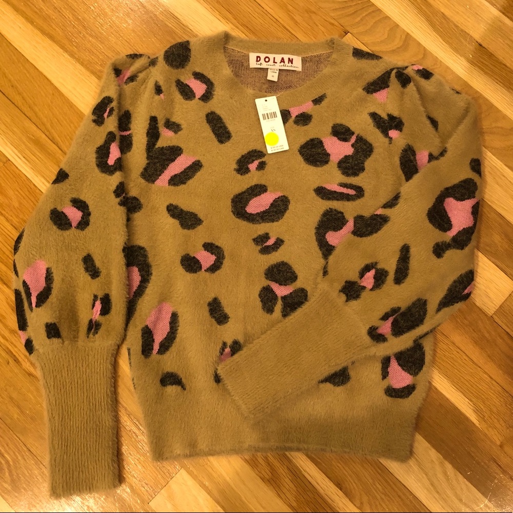 Fuzzy Cheetah Print Sweater